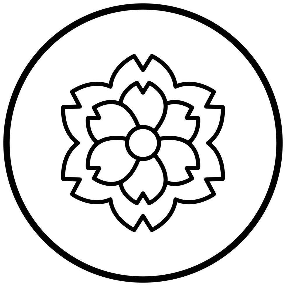 Cherry Blossom Icon Style vector