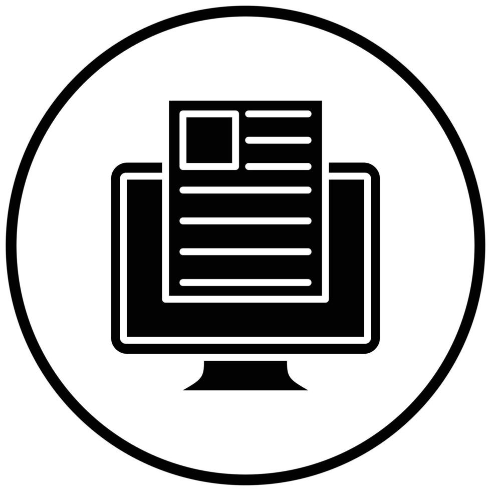 Publish Article Icon Style vector