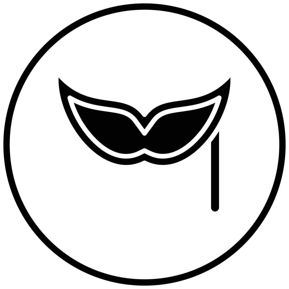 estilo de icono de máscara de año nuevo vector