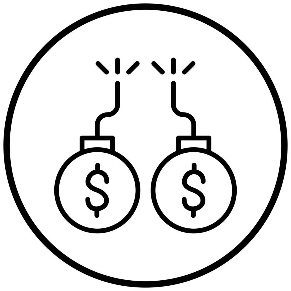 Debt Icon Style vector