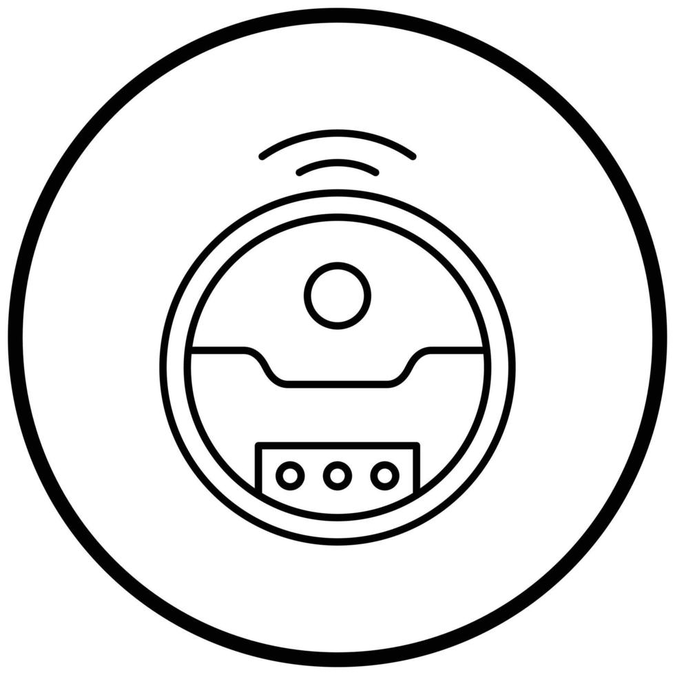 Robotic Vaccum Icon Style vector