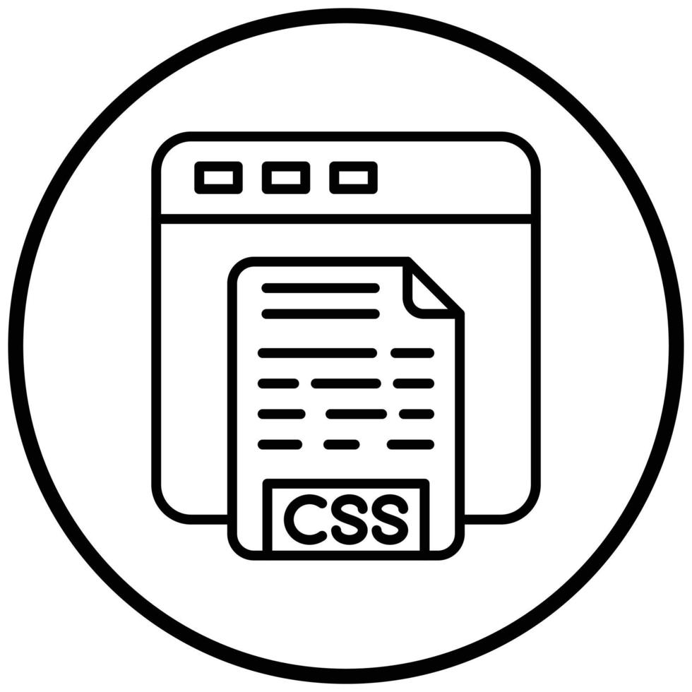 CSS Code Icon Style vector