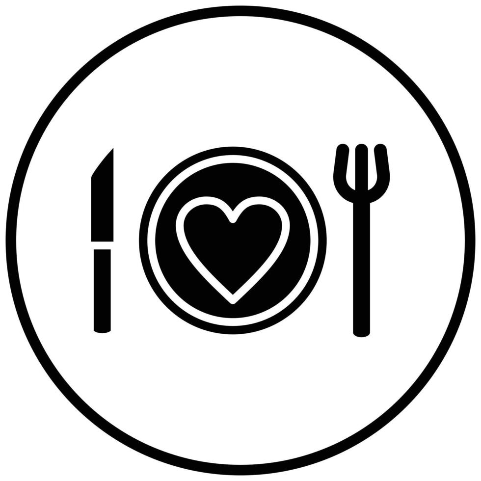 Wedding Dinner Icon Style vector