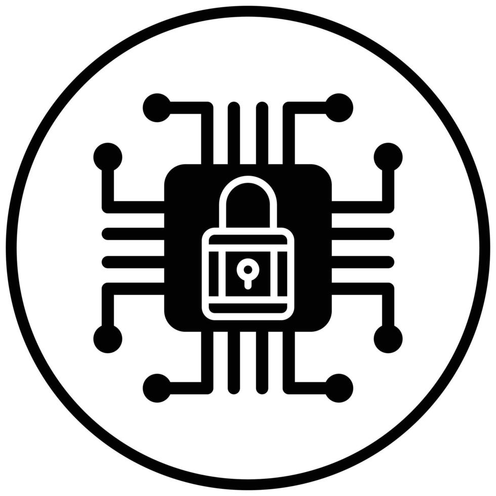 Cyber Security Icon Style vector