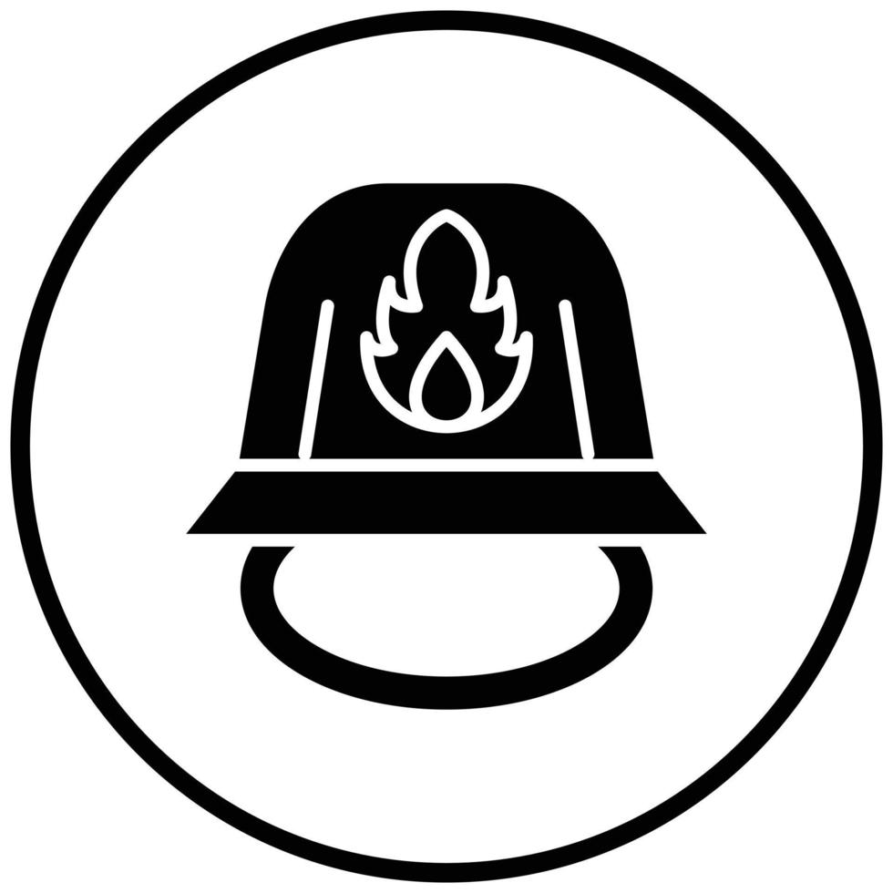 Firefighter Helmet Icon Style vector
