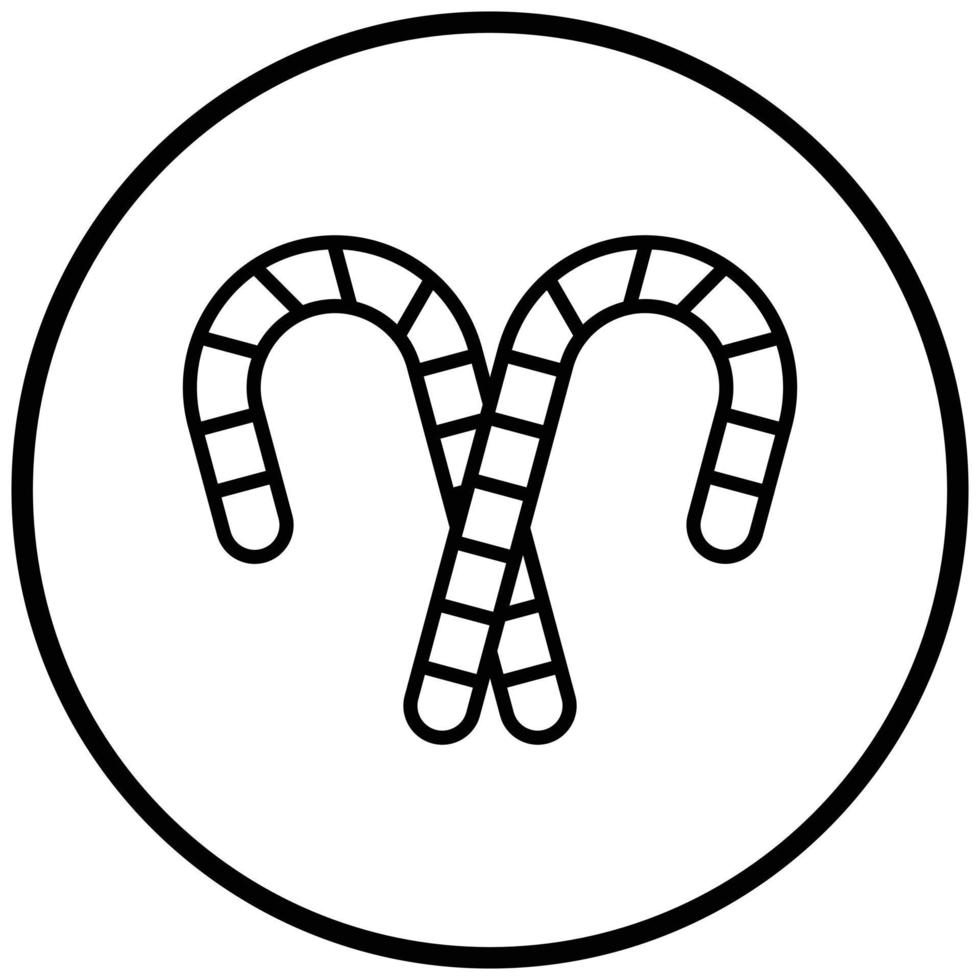 Candy Cane Icon Style vector