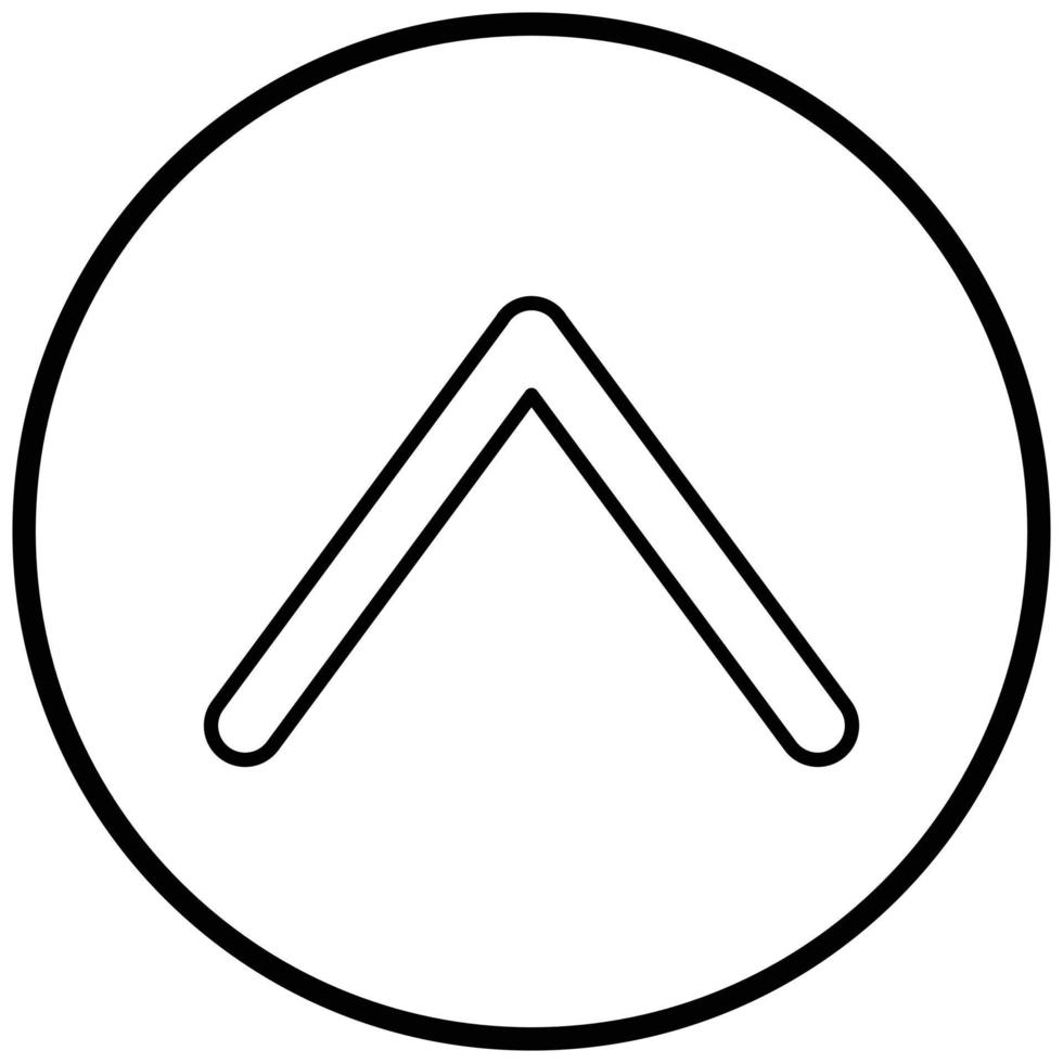 Up Chevron Icon Style vector