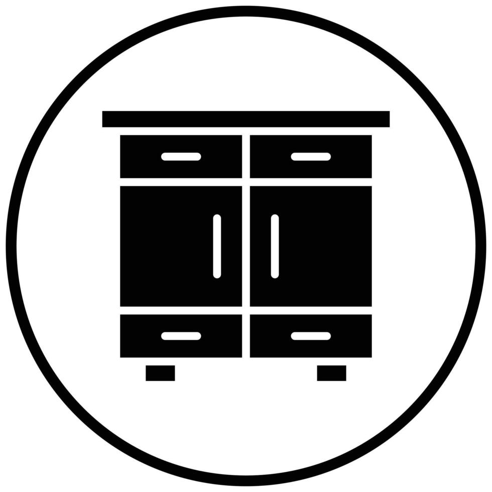Cabinet Icon Style vector