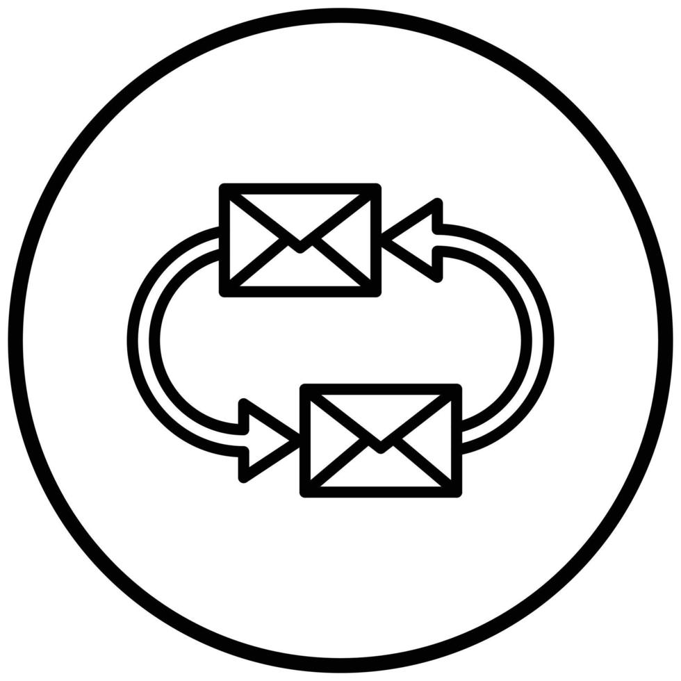 Exchange Mails Icon Style vector