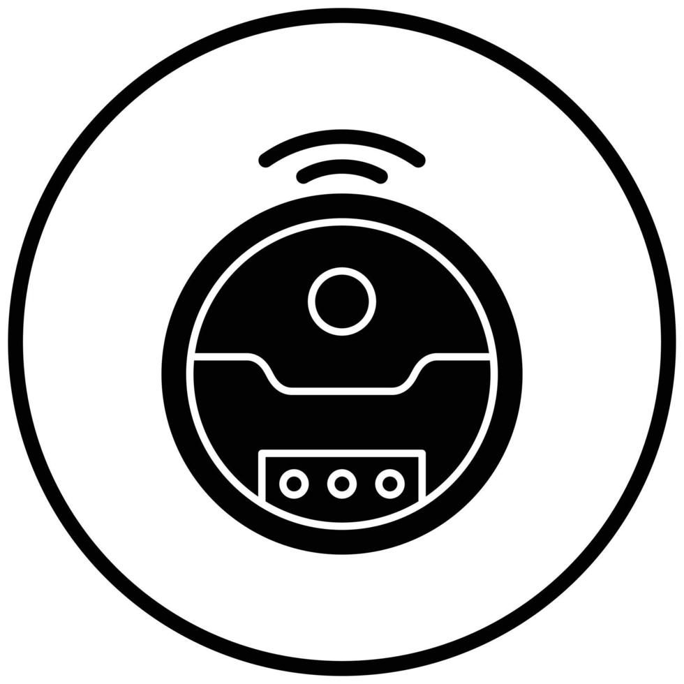 Robotic Vaccum Icon Style vector