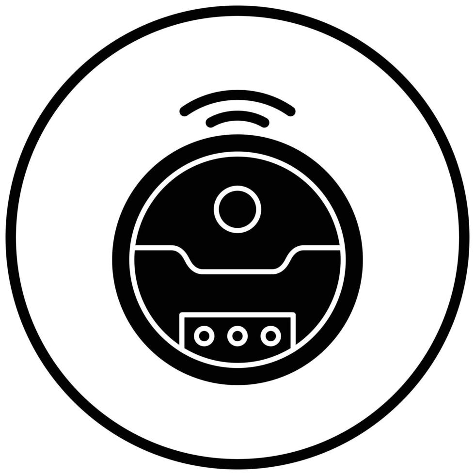 Robotic Vaccum Icon Style vector