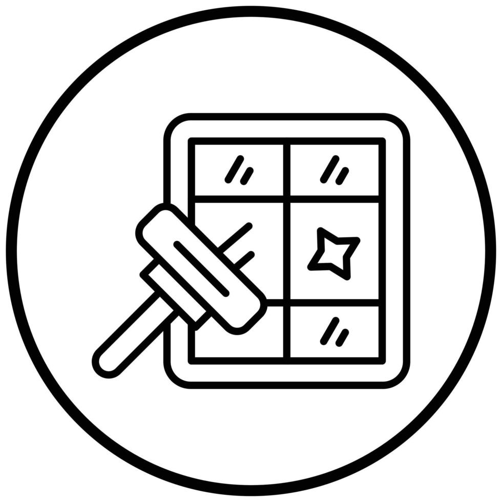 Cleaning Window Icon Style vector