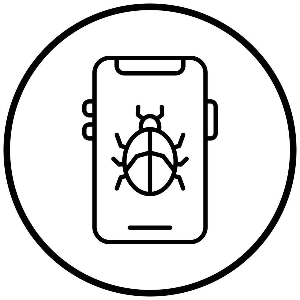 Phone Virus Icon Style vector