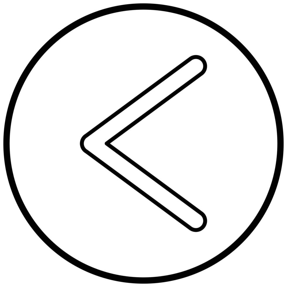 Left Chevron Icon Style vector