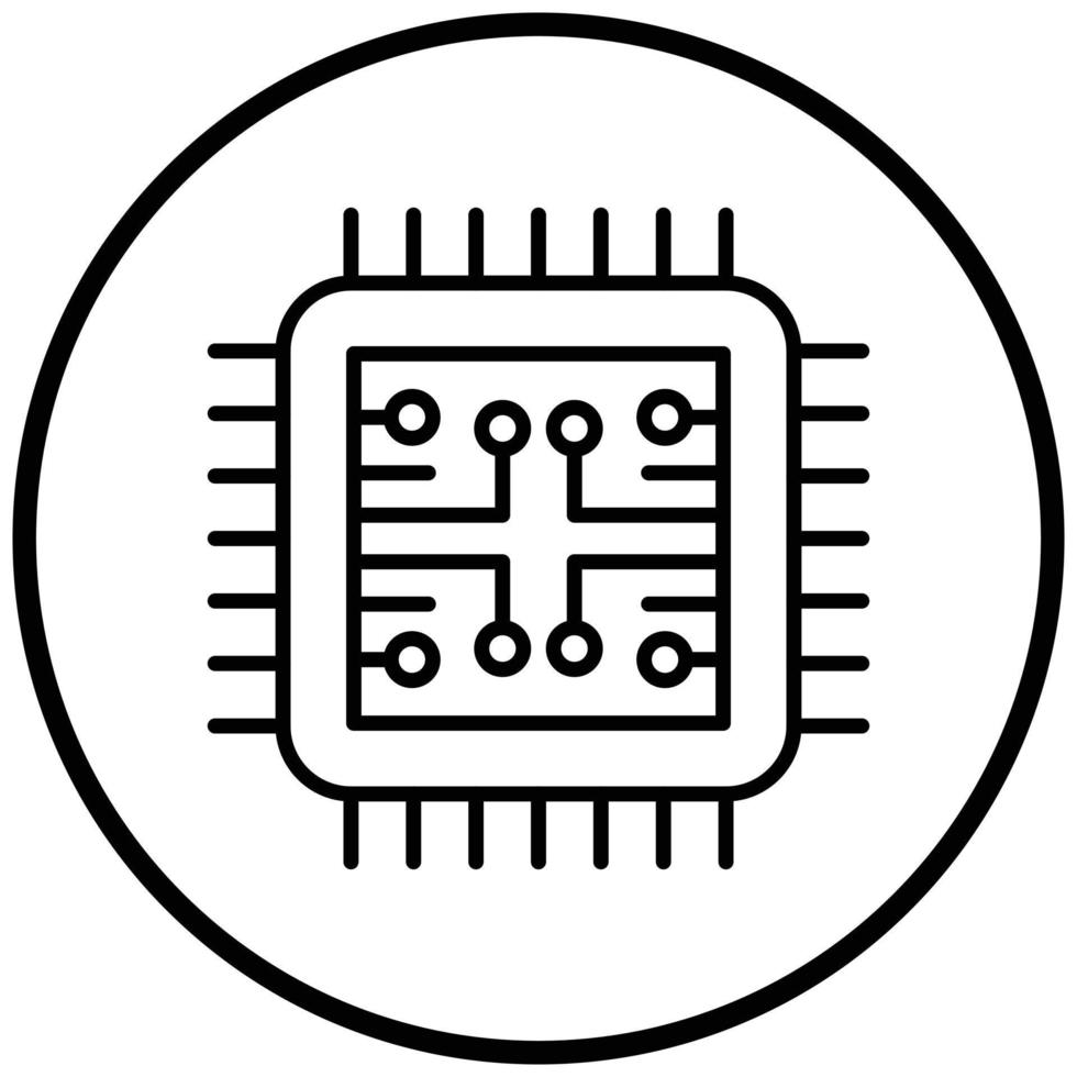 CPU Icon Style vector