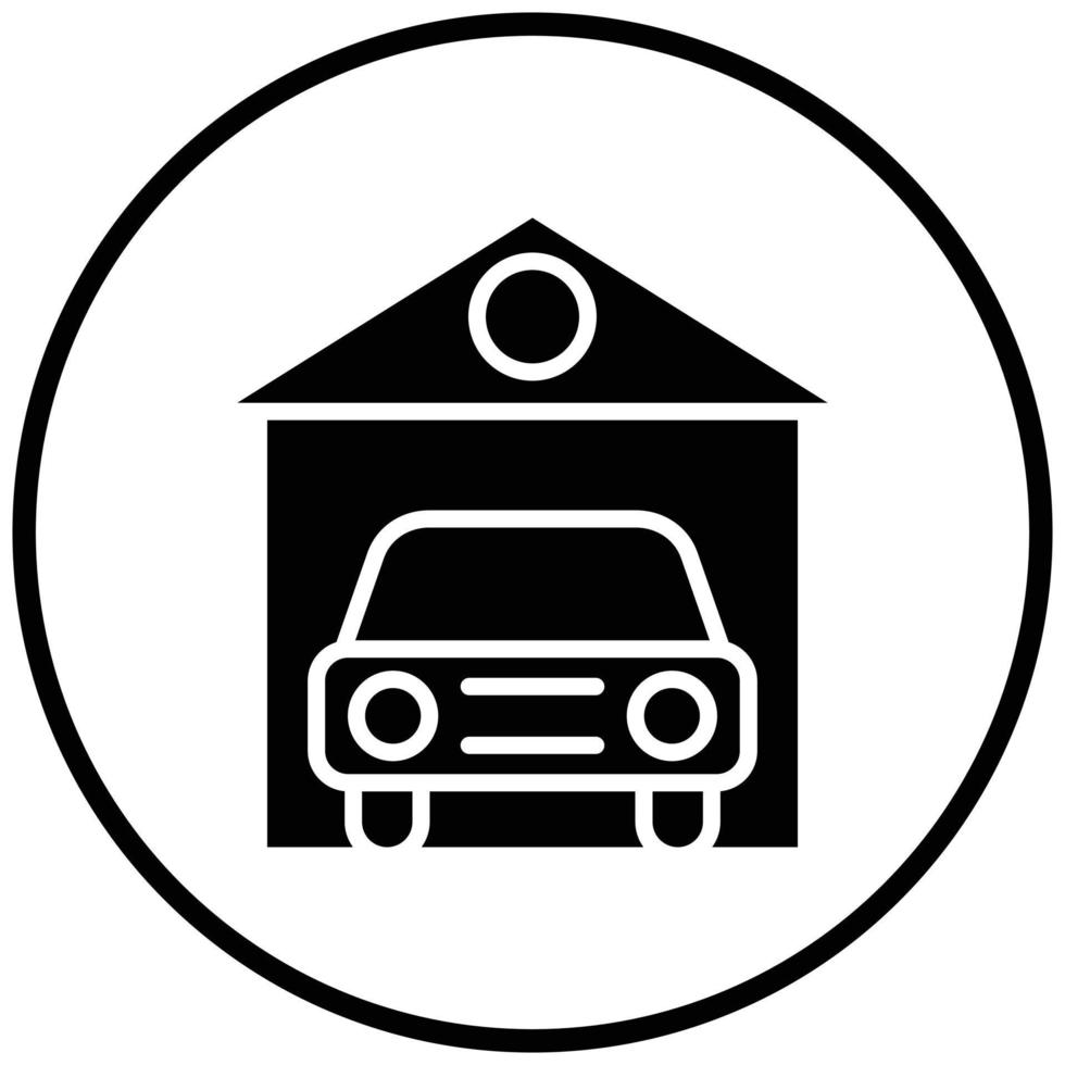 Car Garage Icon Style vector