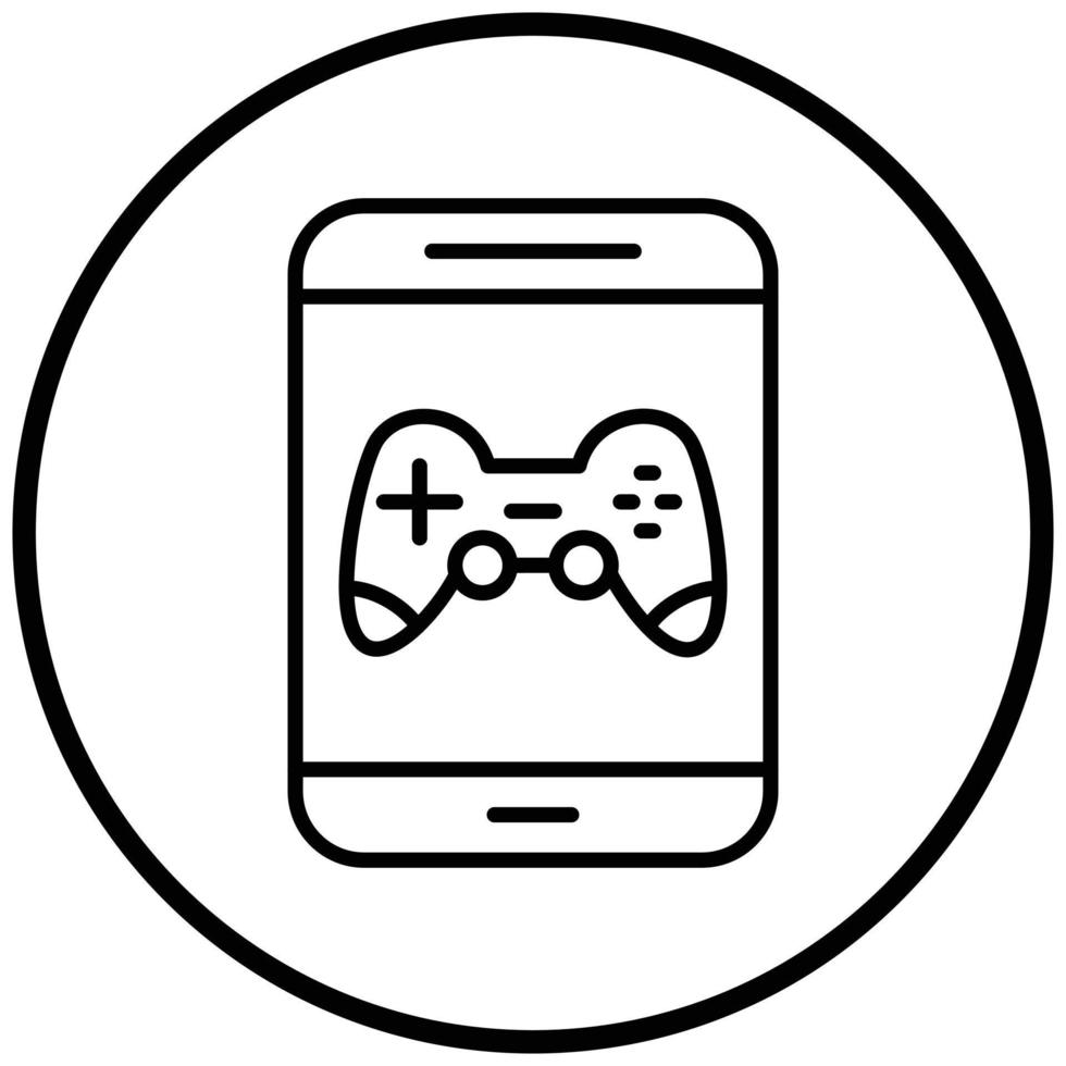 estilo de icono de juego de tableta vector