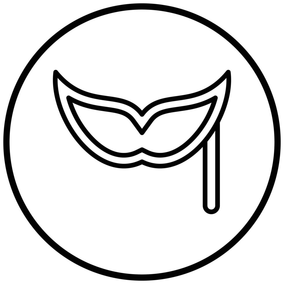 New Year Mask Icon Style vector