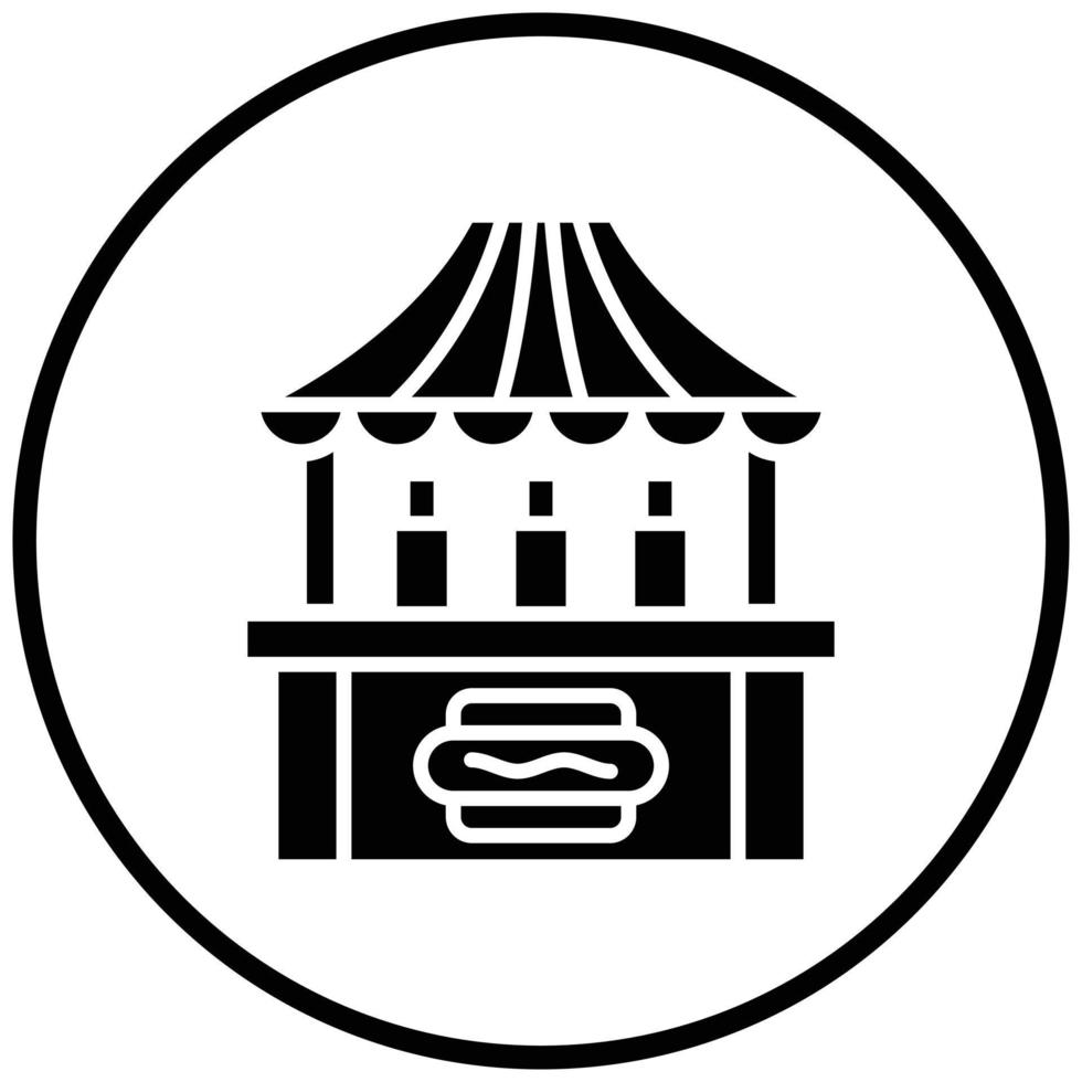 Hot Dog Stall Icon Style vector