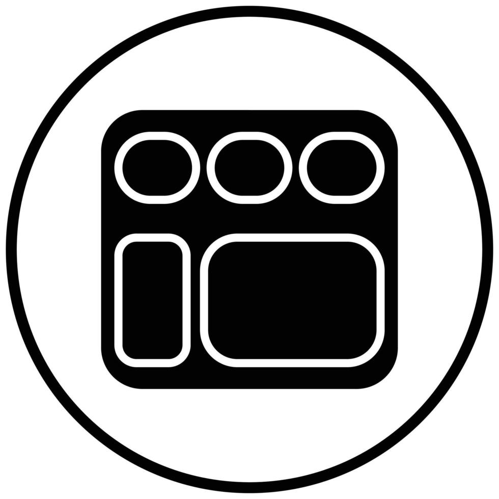 Food Tray Icon Style vector