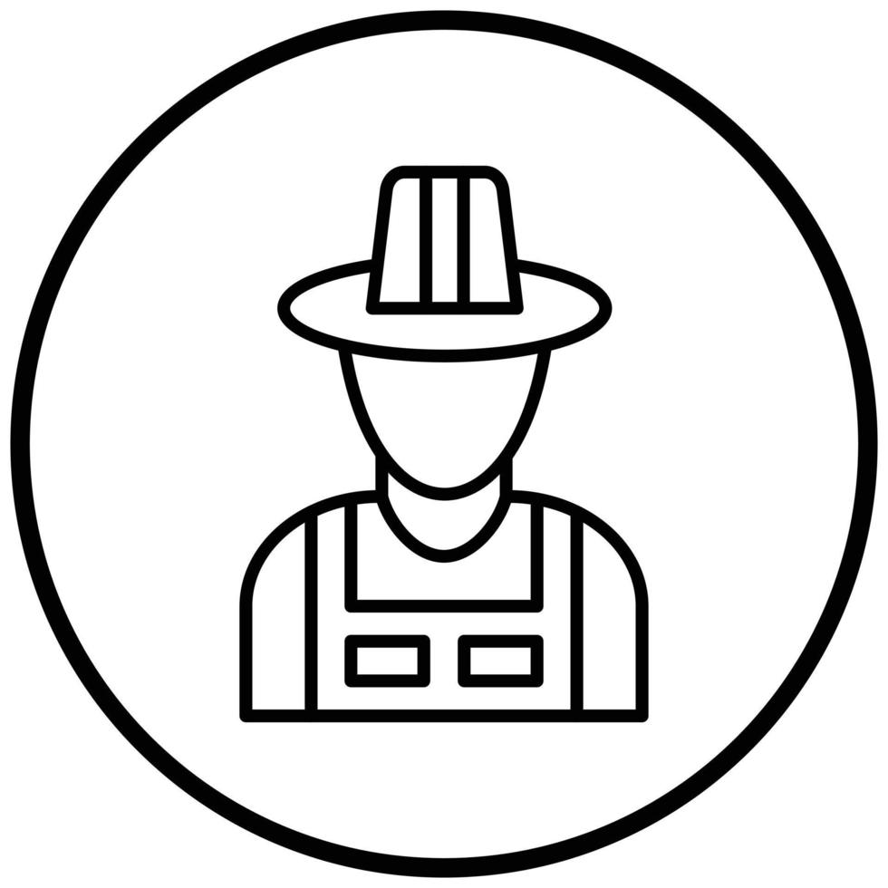 Male Farmer Icon Style vector