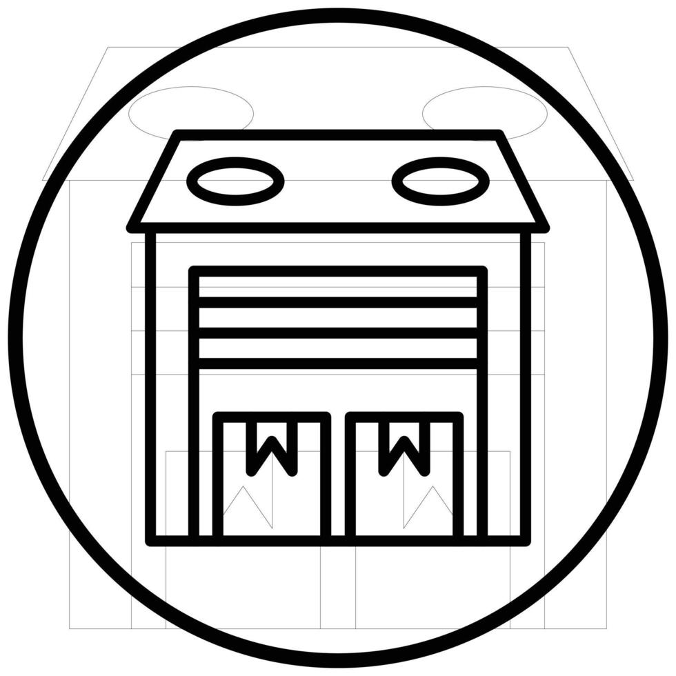 Warehouse Icon Style vector
