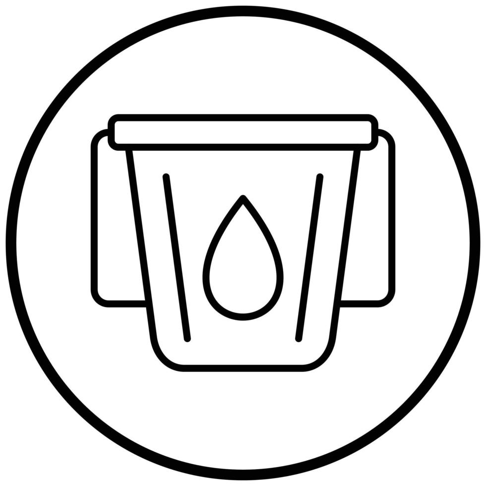 Water Bucket Icon Style vector