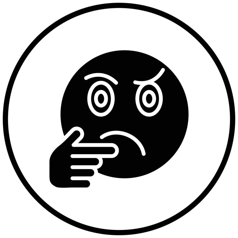 Thinking Icon Style vector