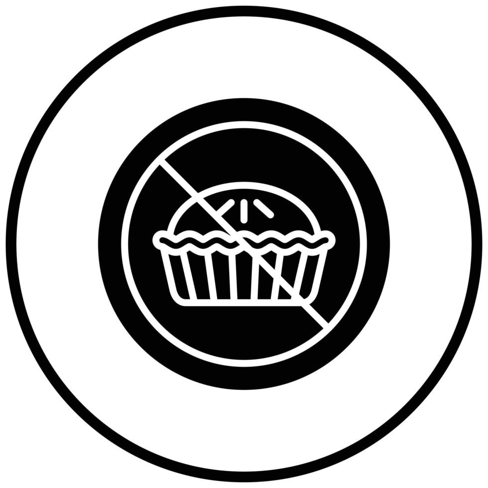 No Sweet Icon Style vector