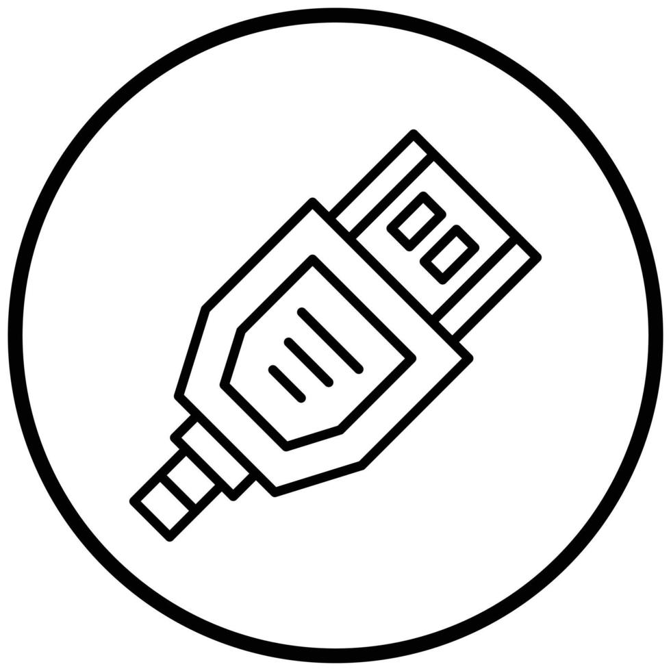 Hdmi Cable Icon Style vector