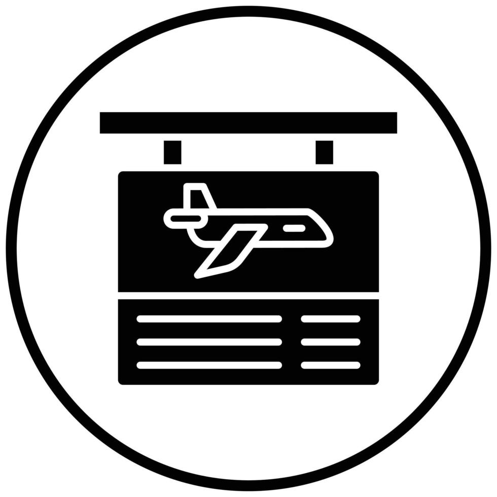 Flight Information Icon Style vector