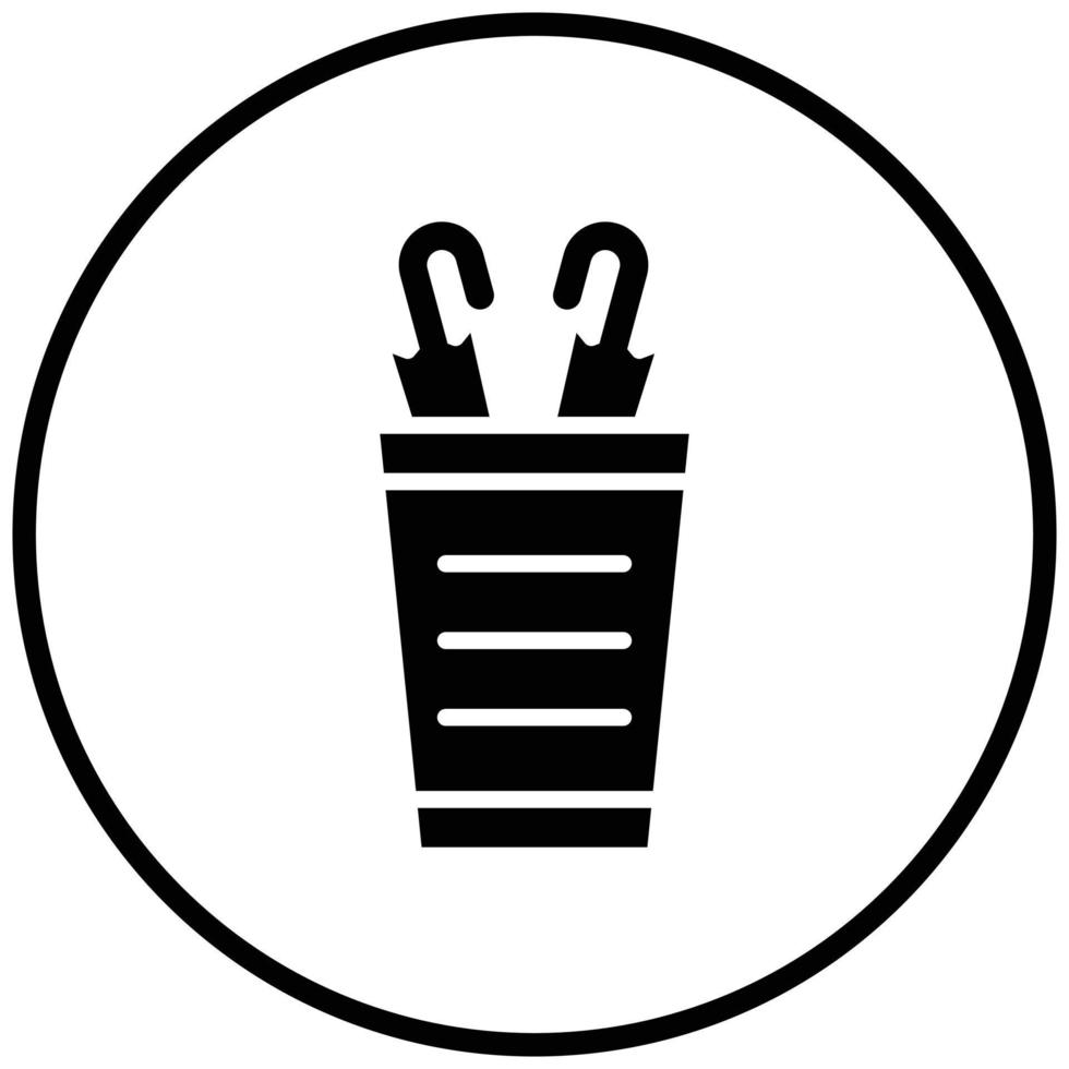 Umbrella Stand Icon Style vector