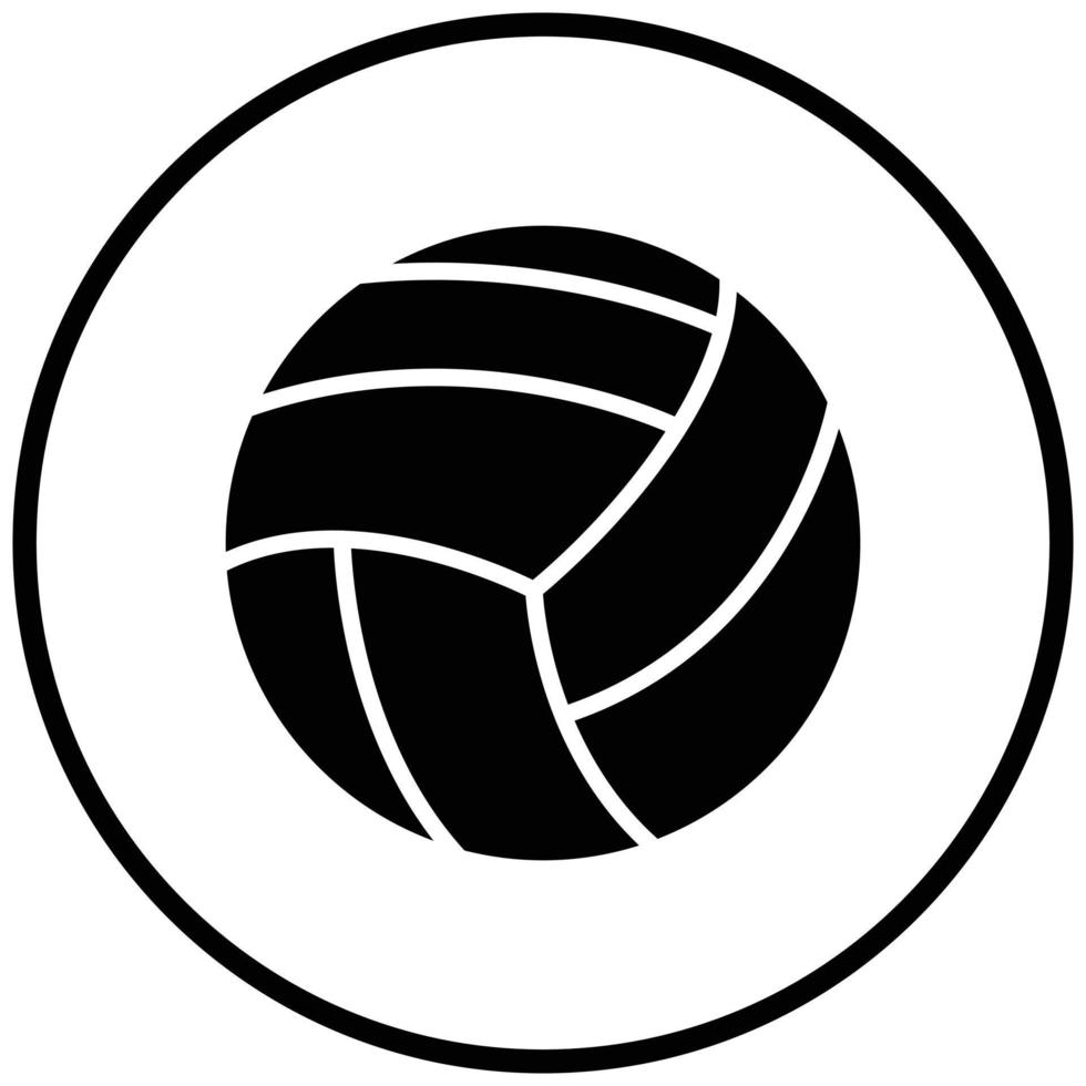 estilo de icono de voleibol vector