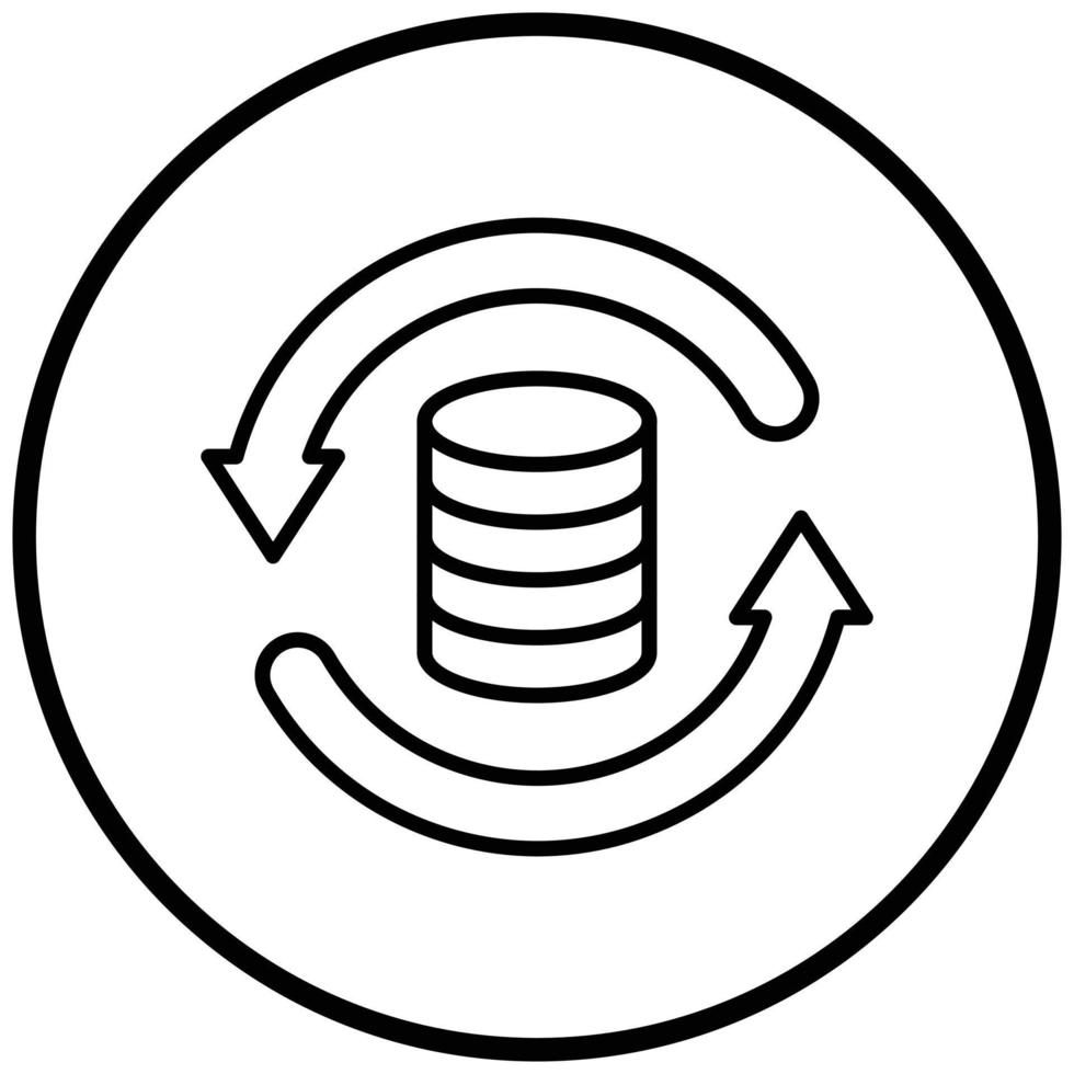 Data Backup Icon Style vector