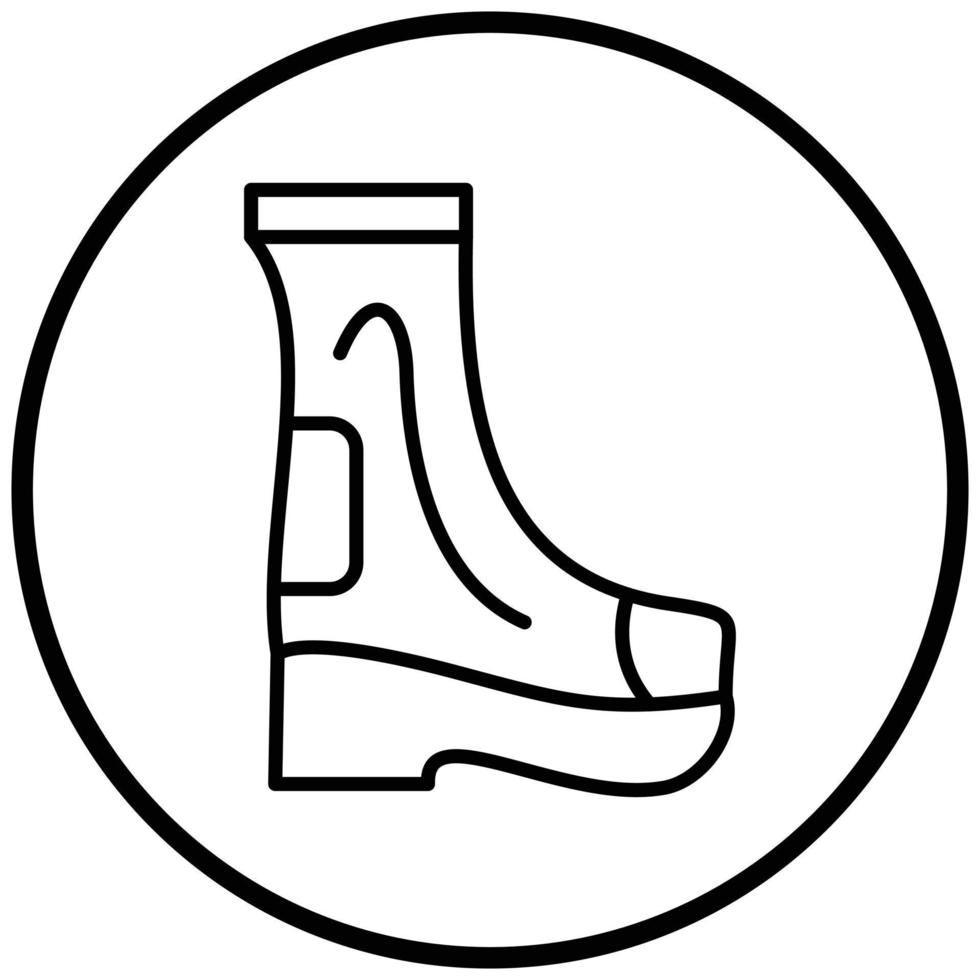 Firefighter Boots Icon Style vector