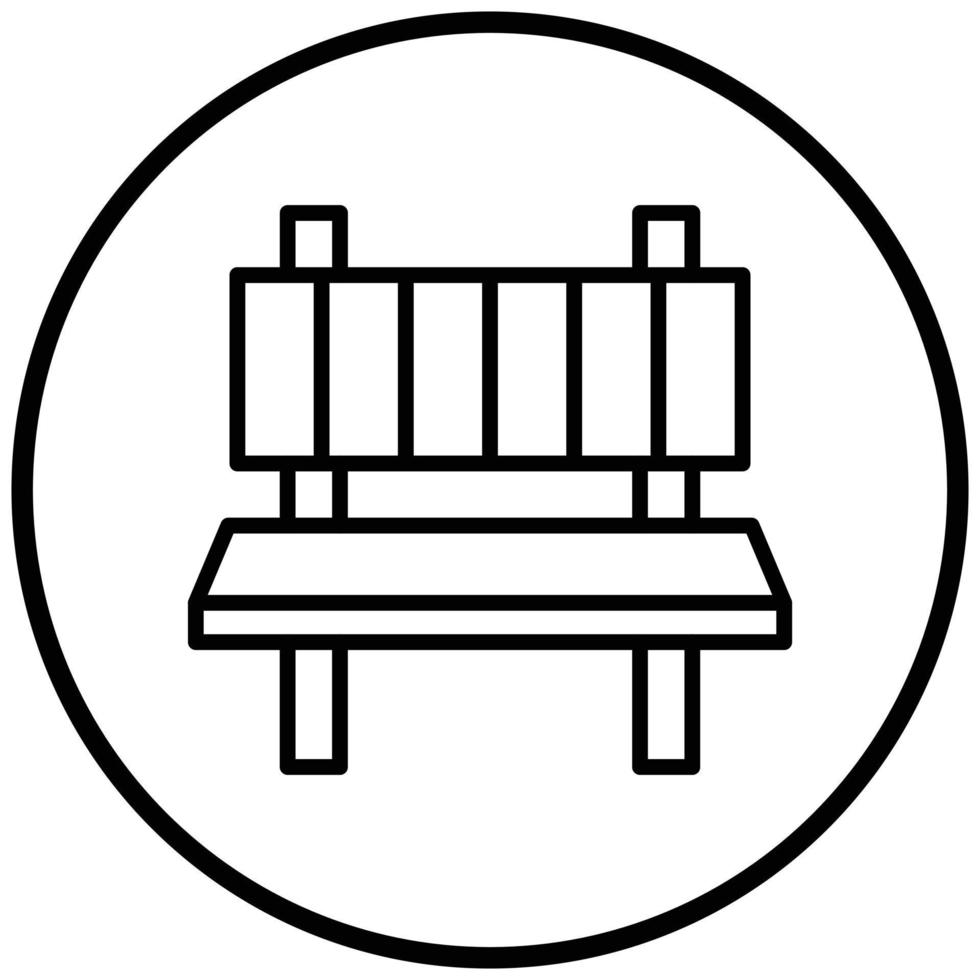 Bench Icon Style vector