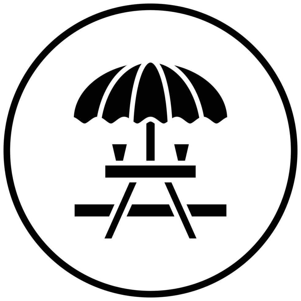 Picnic Table Icon Style vector