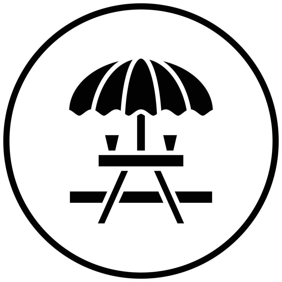 Picnic Table Icon Style vector