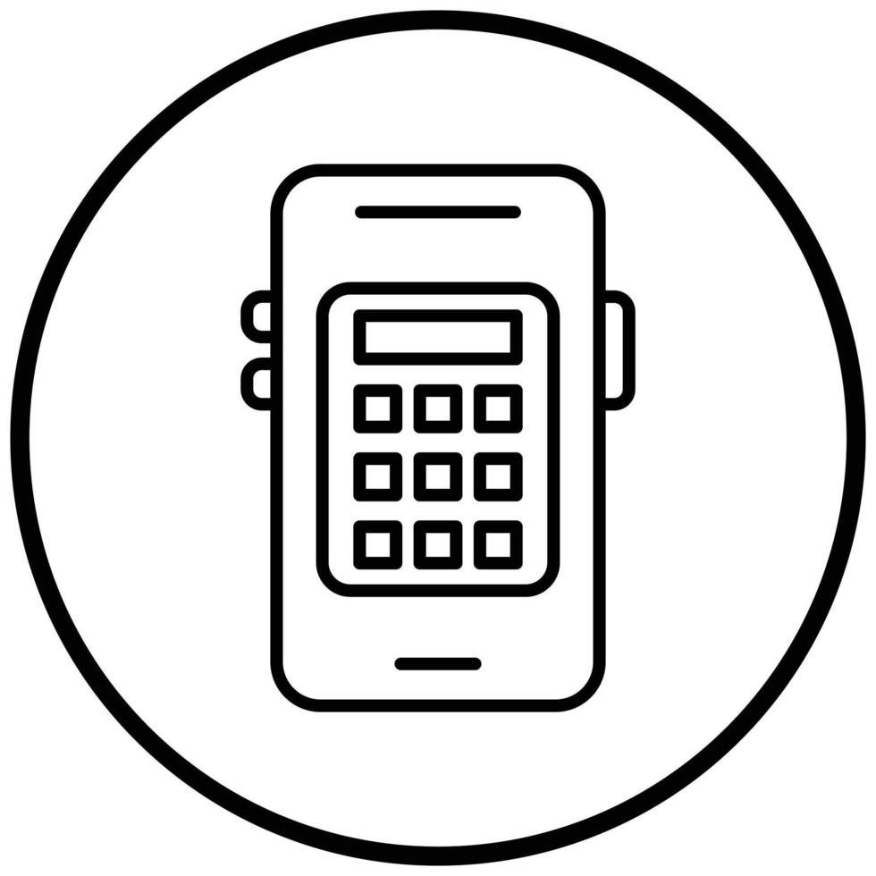 Mobile Calculator Icon Style vector