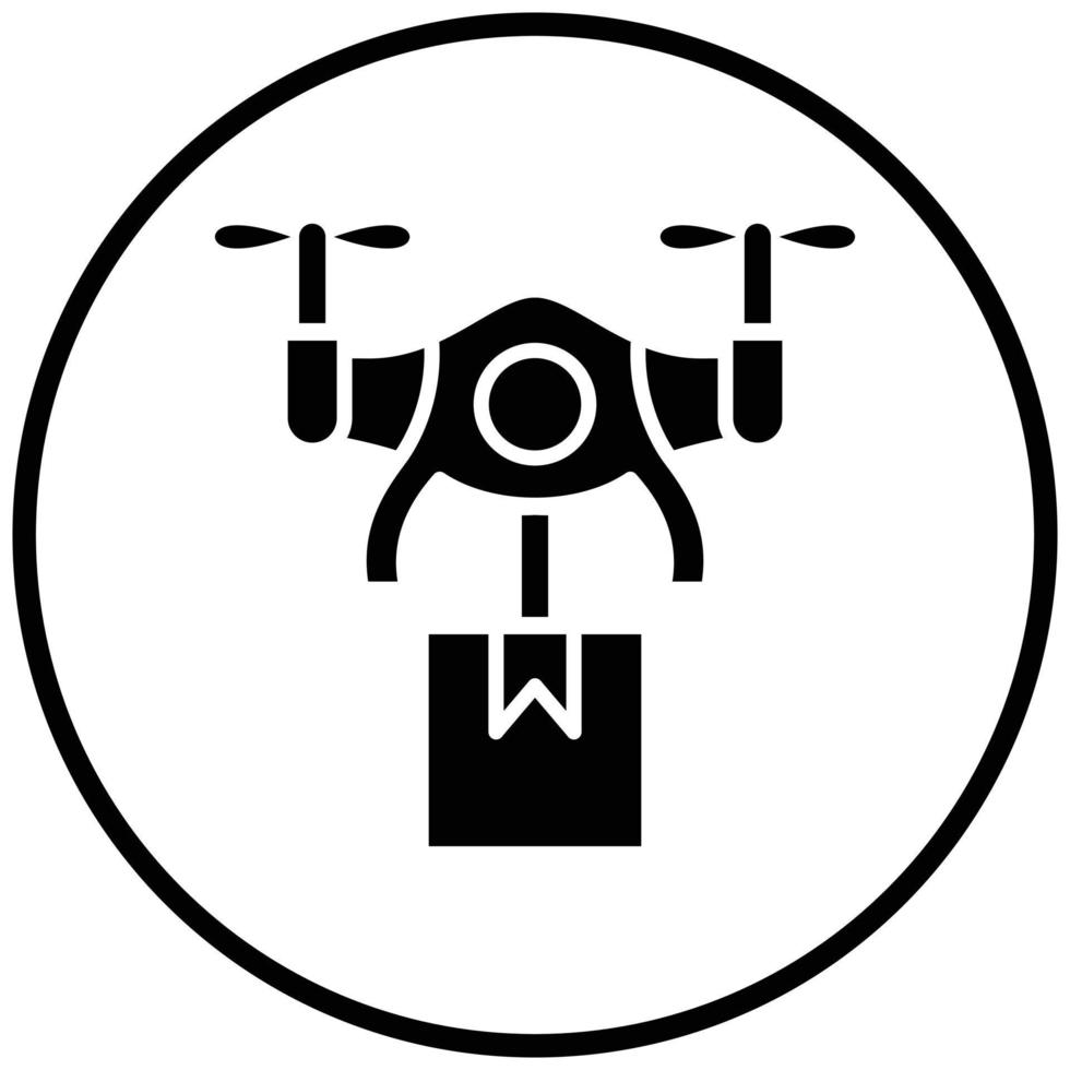 Drone Delivery Icon Style vector