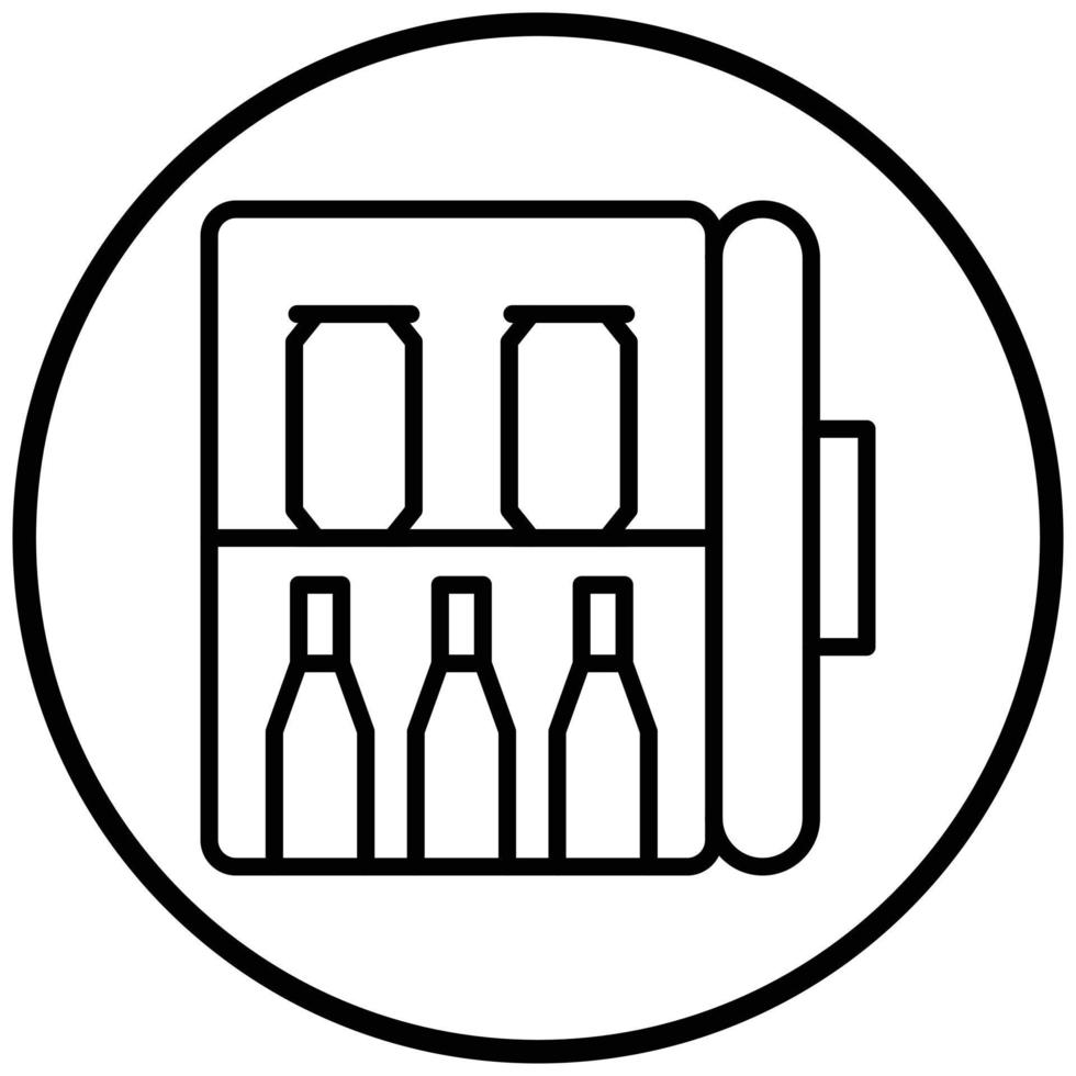 Minibar Icon Style vector