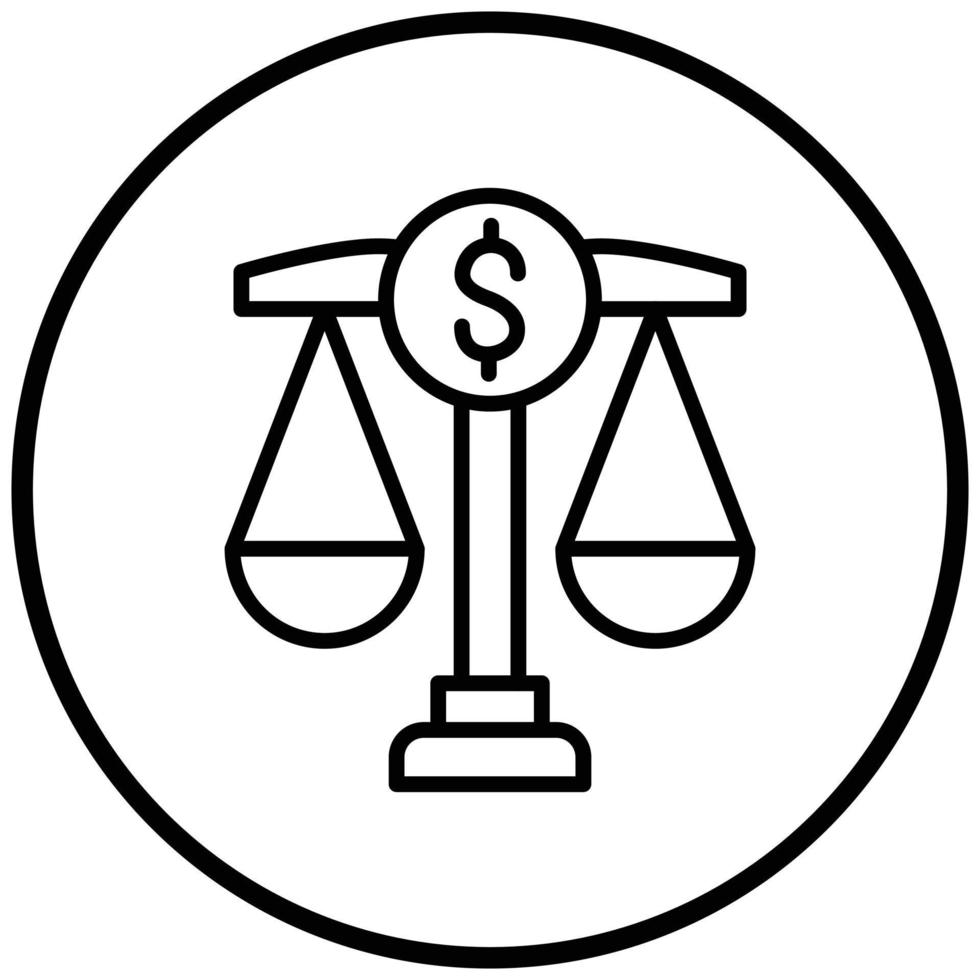 Financial Law Icon Style vector