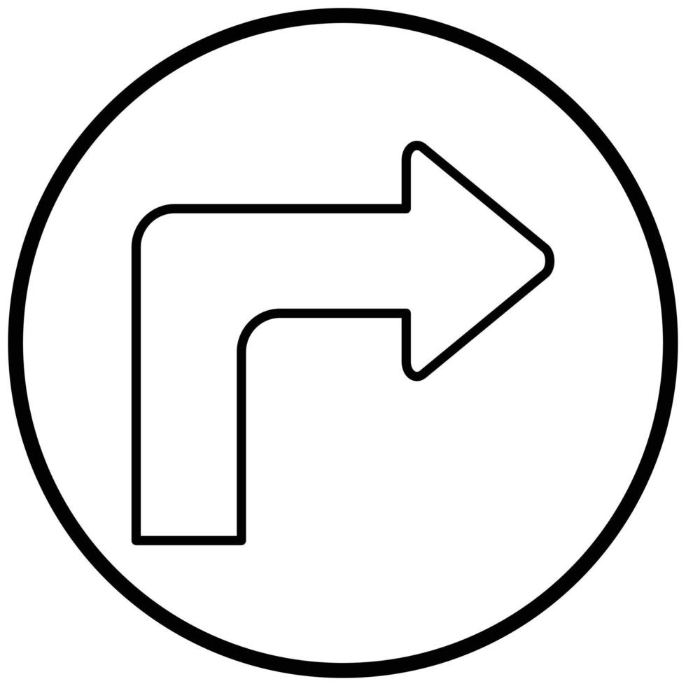 Turn Right Icon Style vector