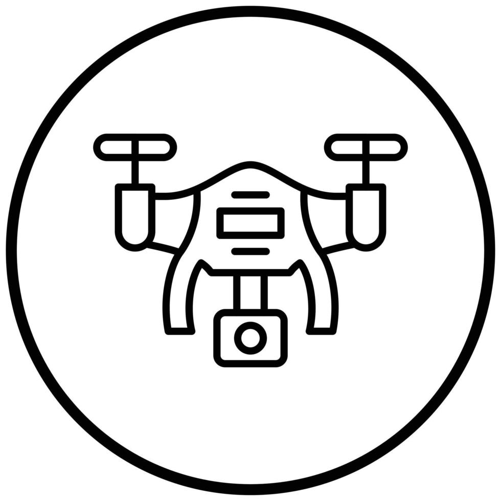 estilo de icono de dron vector