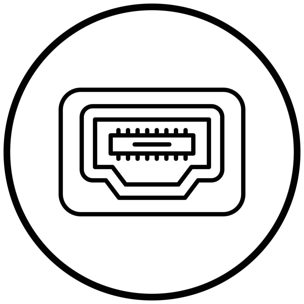 Hdmi Port Icon Style vector