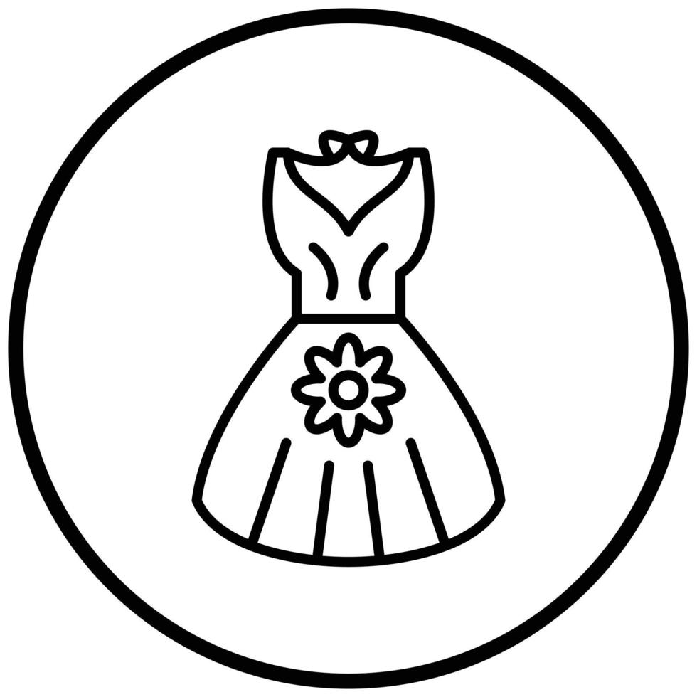 estilo de icono de vestido de cumpleaños vector