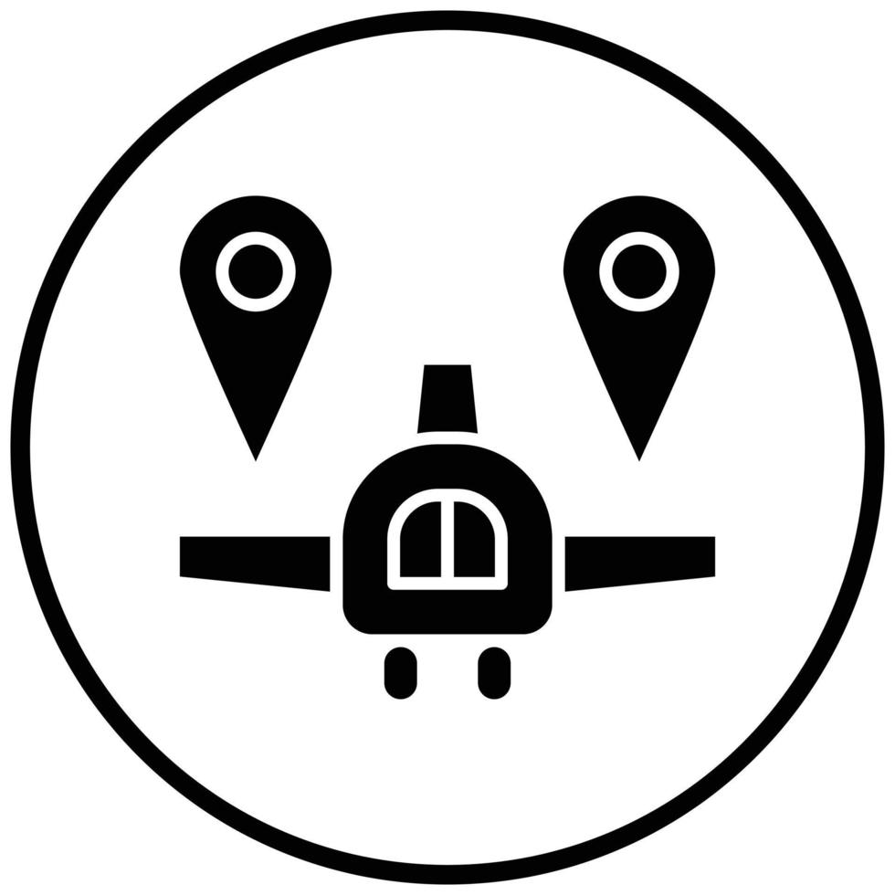 Flight Location Icon Style vector