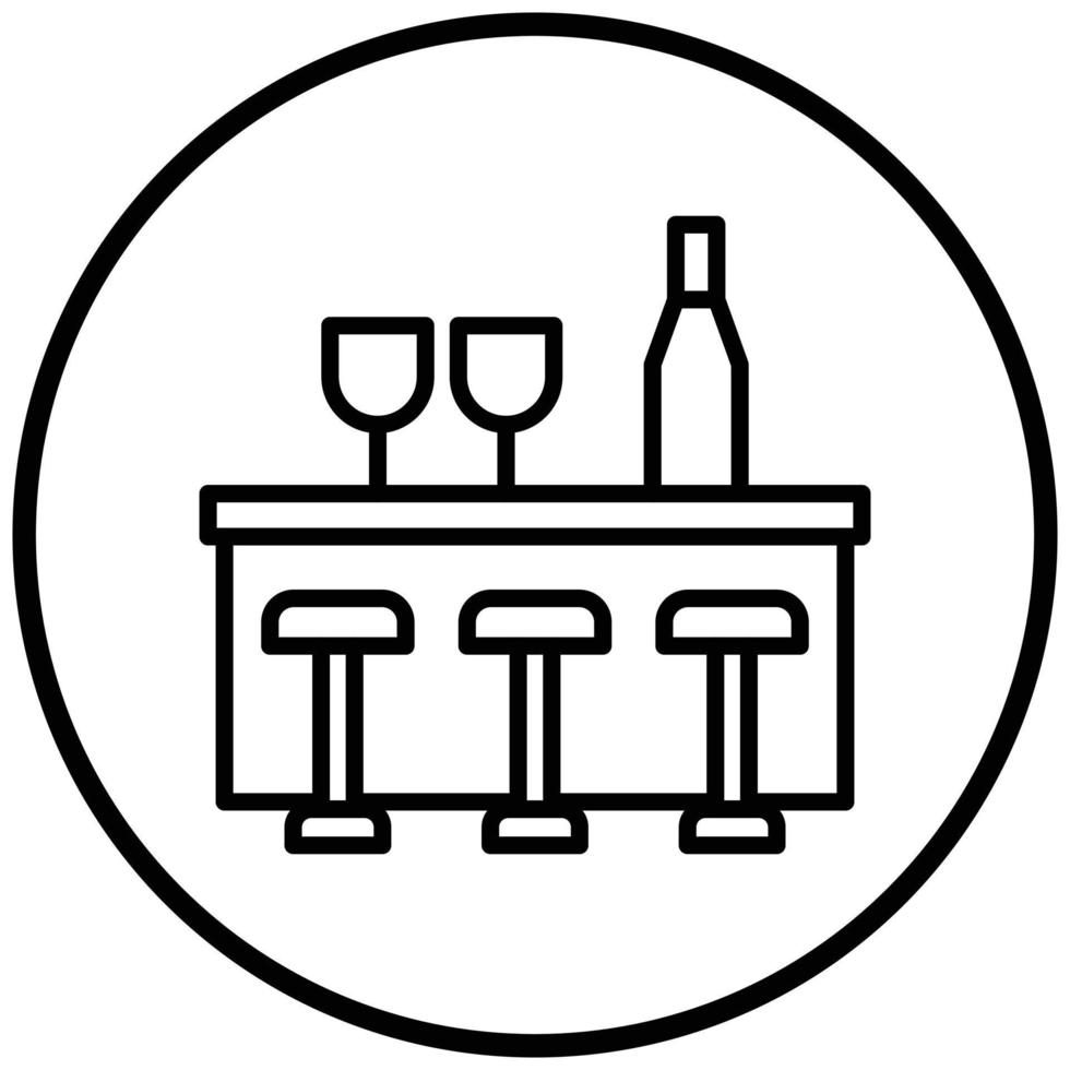 estilo de icono de barra de bar vector