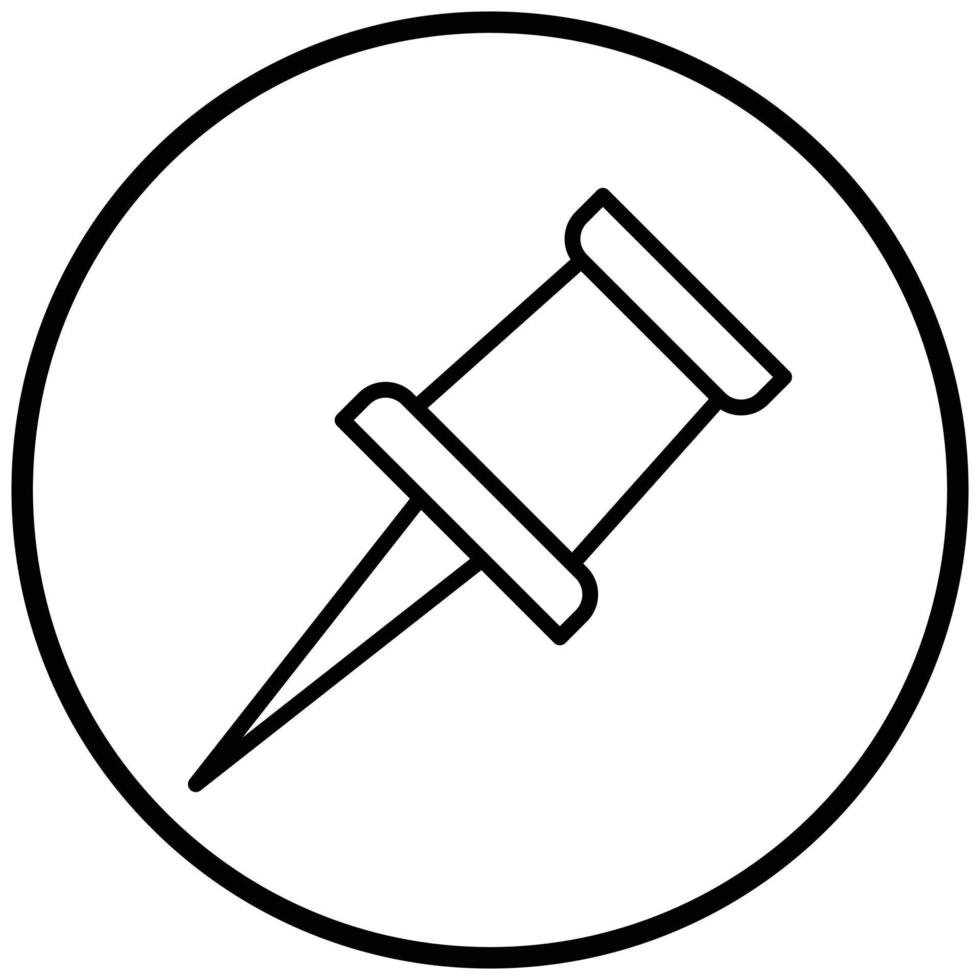 Push Pin Icon Style vector