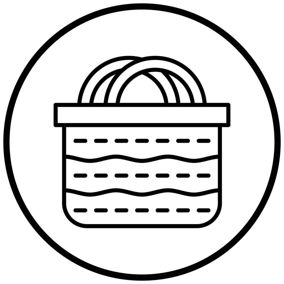 Picnic Basket Icon Style vector